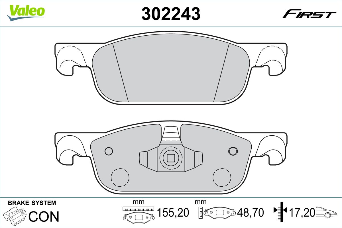 Set placute frana,frana disc 302243 VALEO